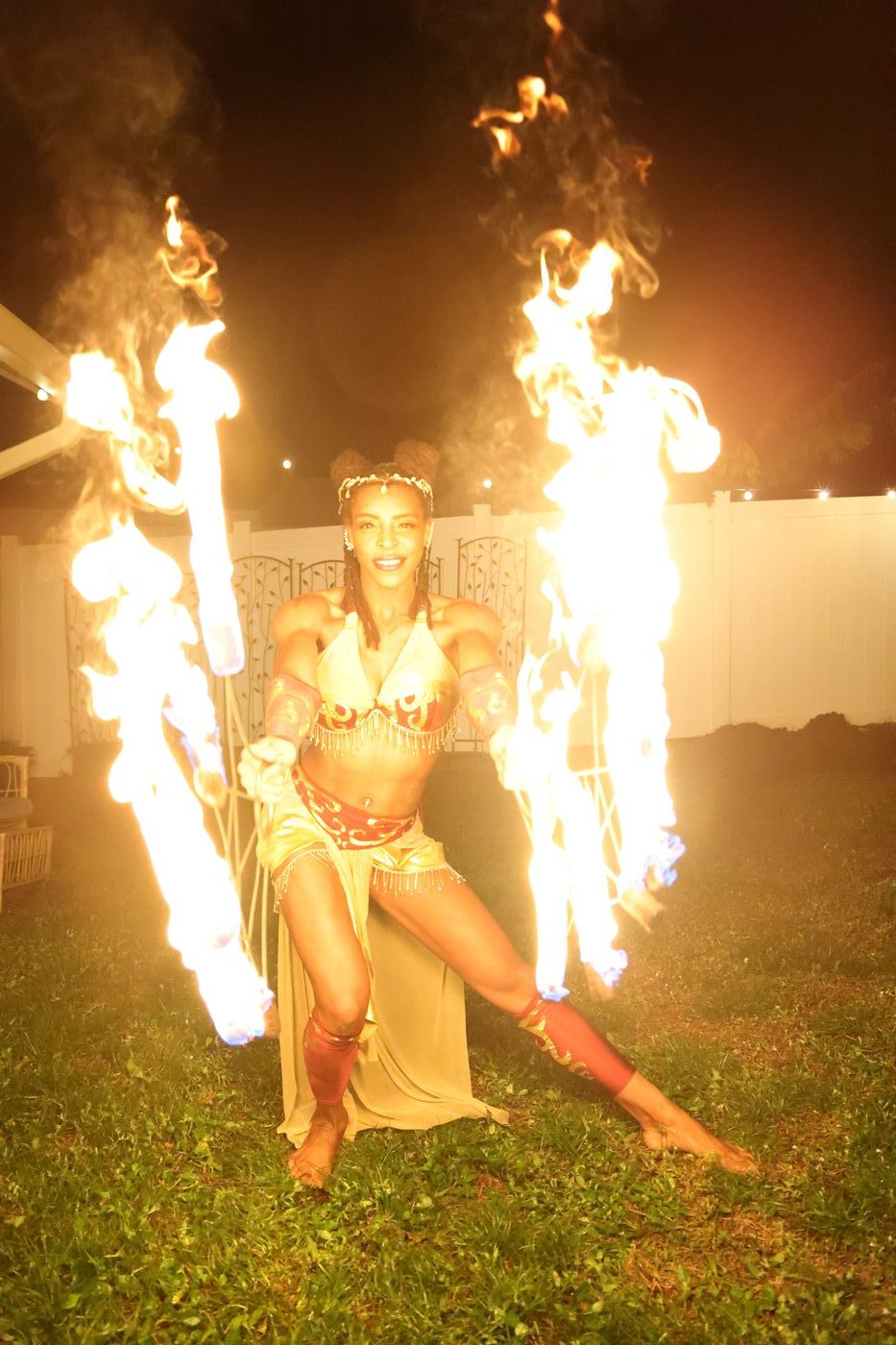 Fire fans columns performance